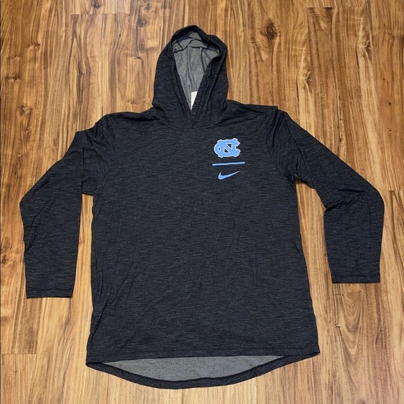 Nike men’s large hoodie NC Tar Heels Slub Performance Long Sleeve Hoodie NWT - Picture 2 of 8
